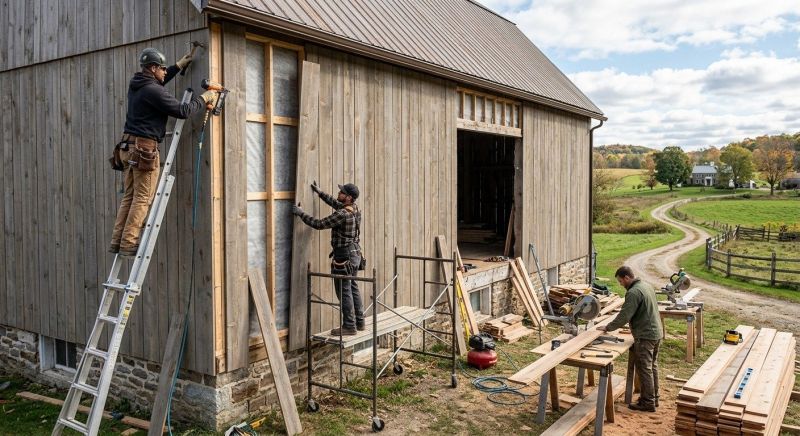 Barn Siding Installation in Milton, VT