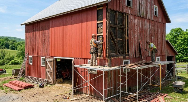 Barn Siding Replacement in Colchester, VT