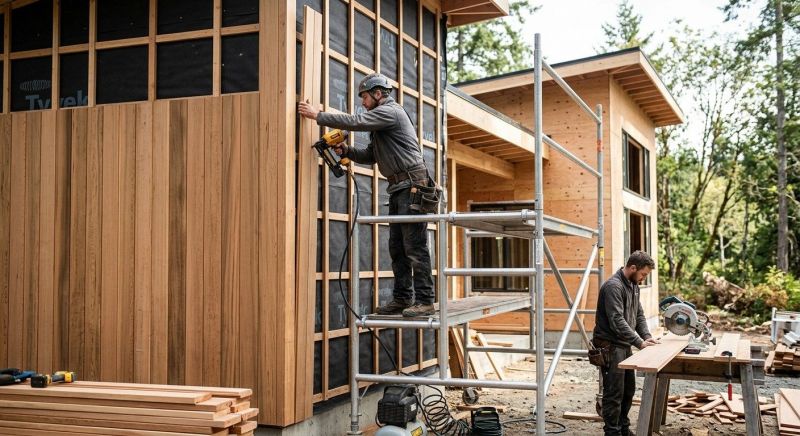 Cedar Cladding Installation in Burlington, VT