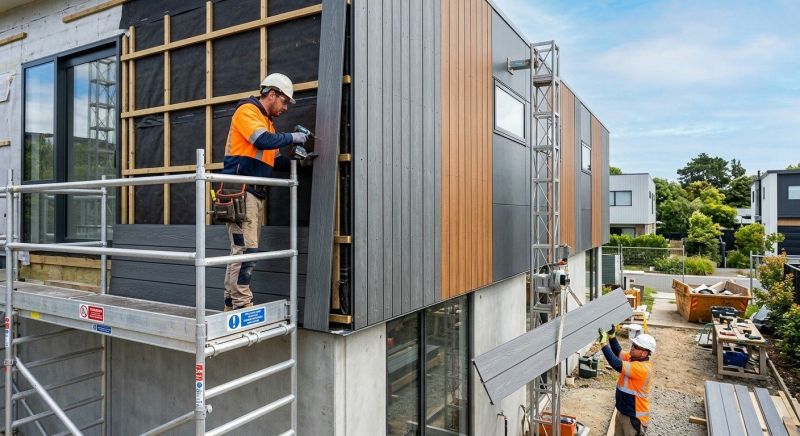 Facade Cladding Installation in Burlington, VT