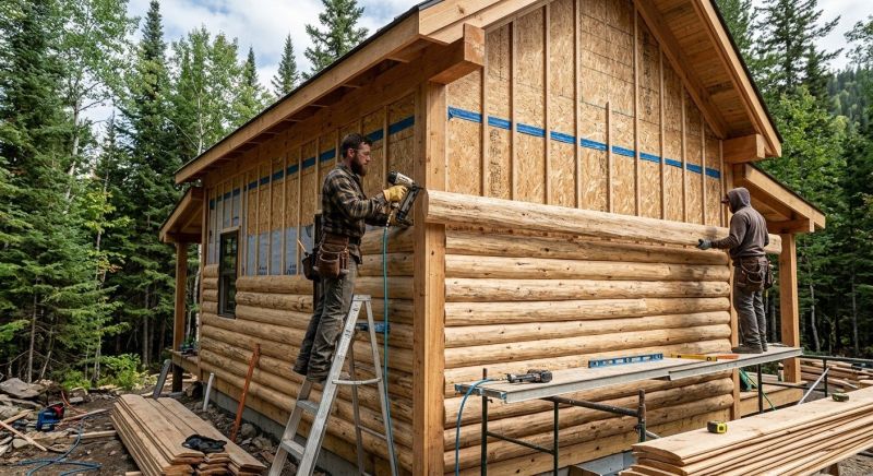Log Siding Installation in Cambridge, VT