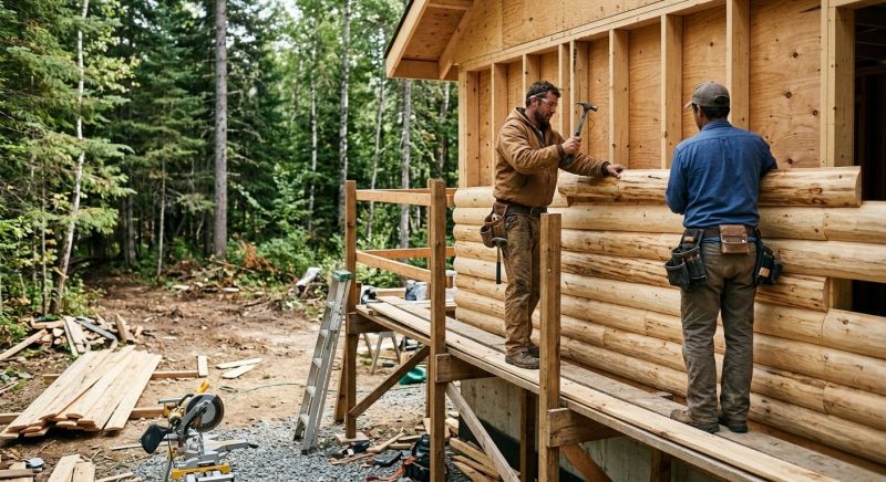 Log Siding Installation in Colchester, VT
