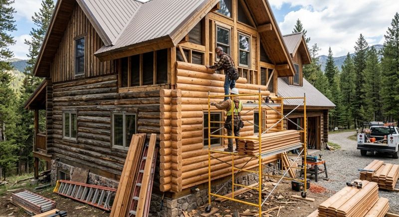 Log Siding Installation in Grand Isle, VT