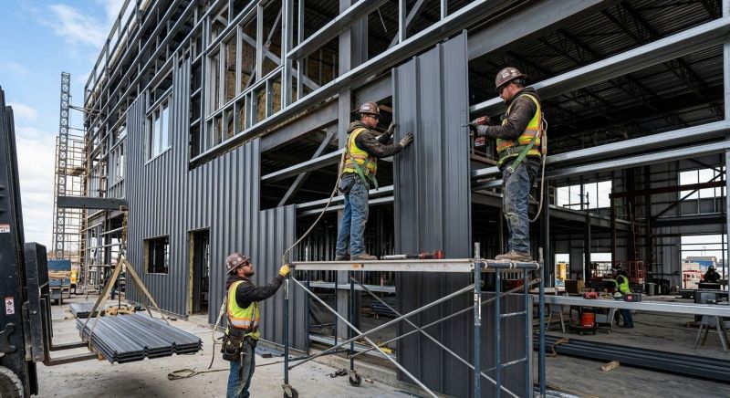 Steel Cladding Installation in Burlington, VT