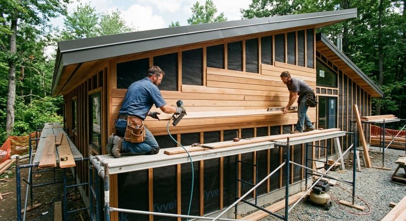 Wood Cladding Installation in Saint Albans, VT